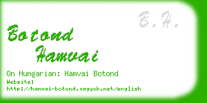 botond hamvai business card